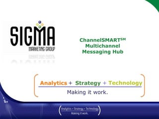 ChannelSMARTSMMultichannel Messaging Hub + Technology + Strategy Analytics March 2010 Making it work. 