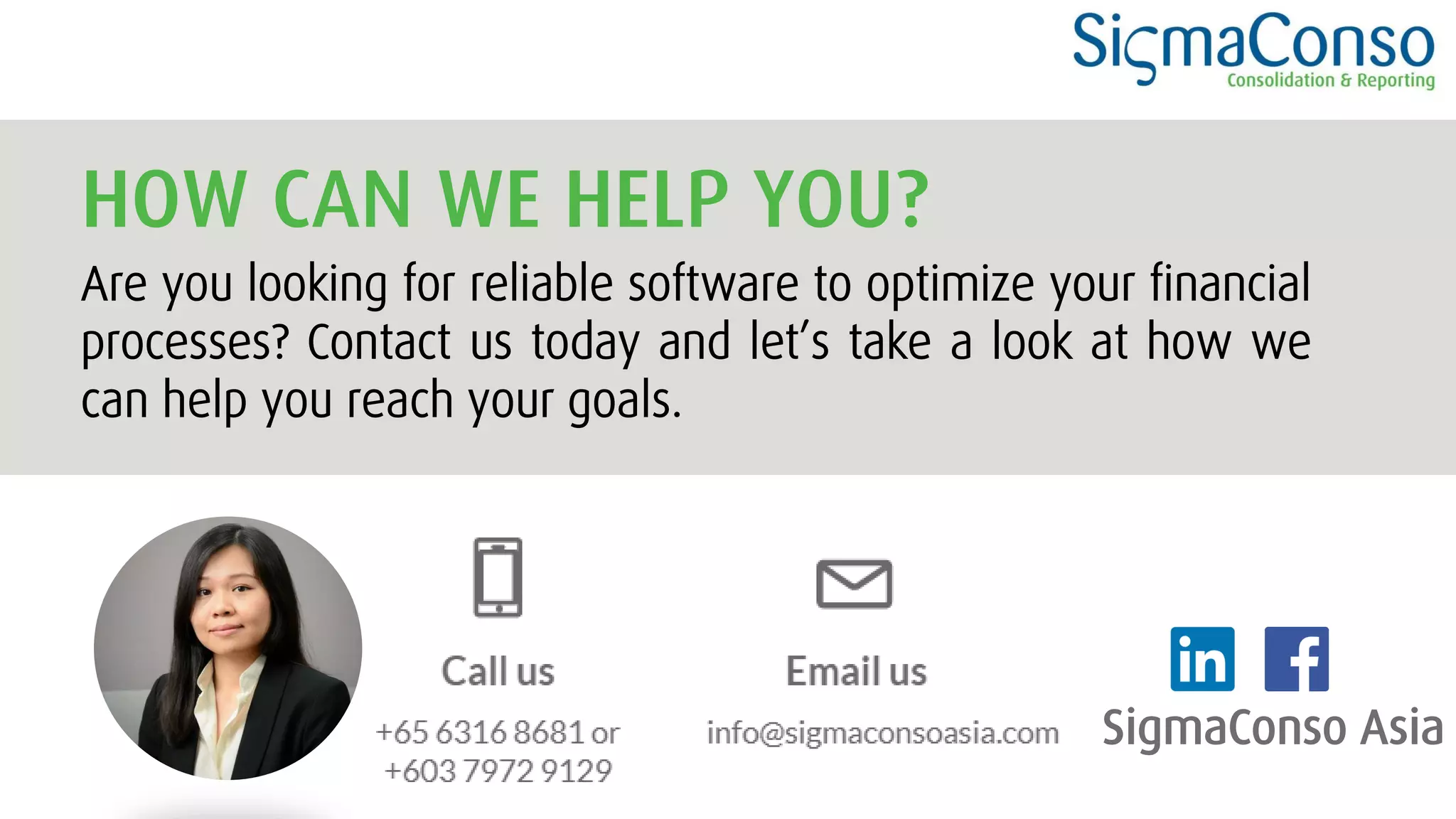 Sigma Conso Consolidation & Reporting | PPT