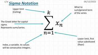 Sigma Notation