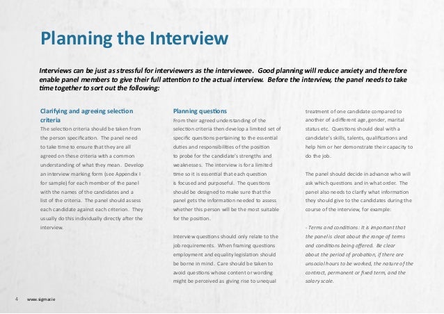 selection interview questions