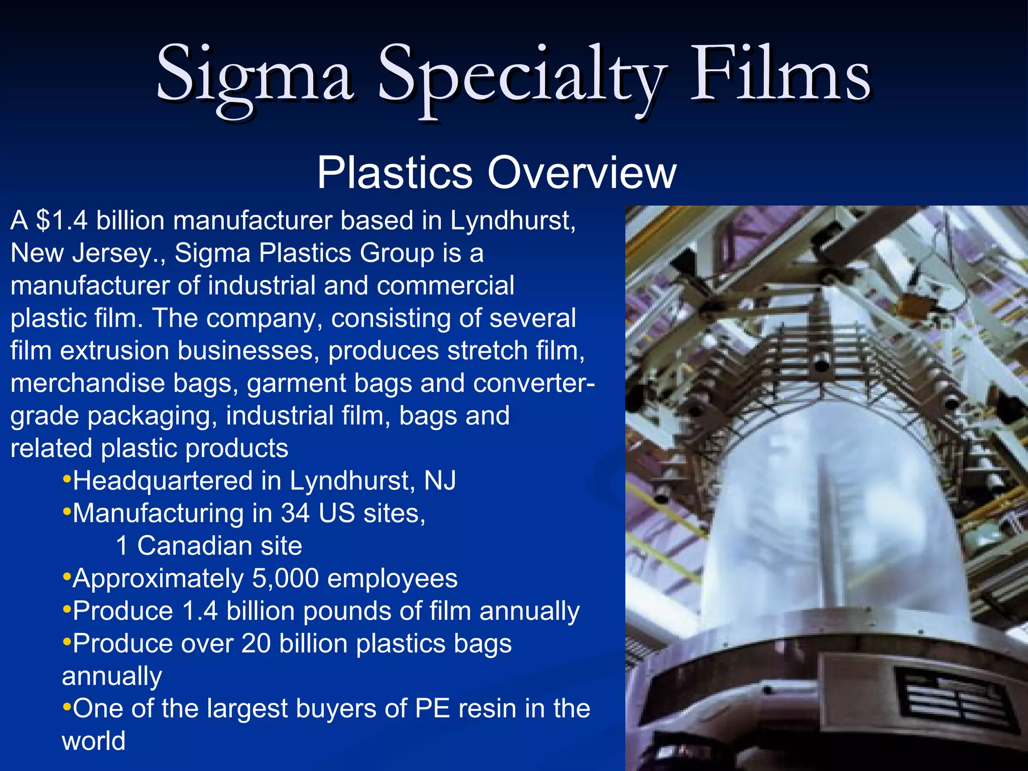 Sigma Specialty Films Overview 2009 PPT