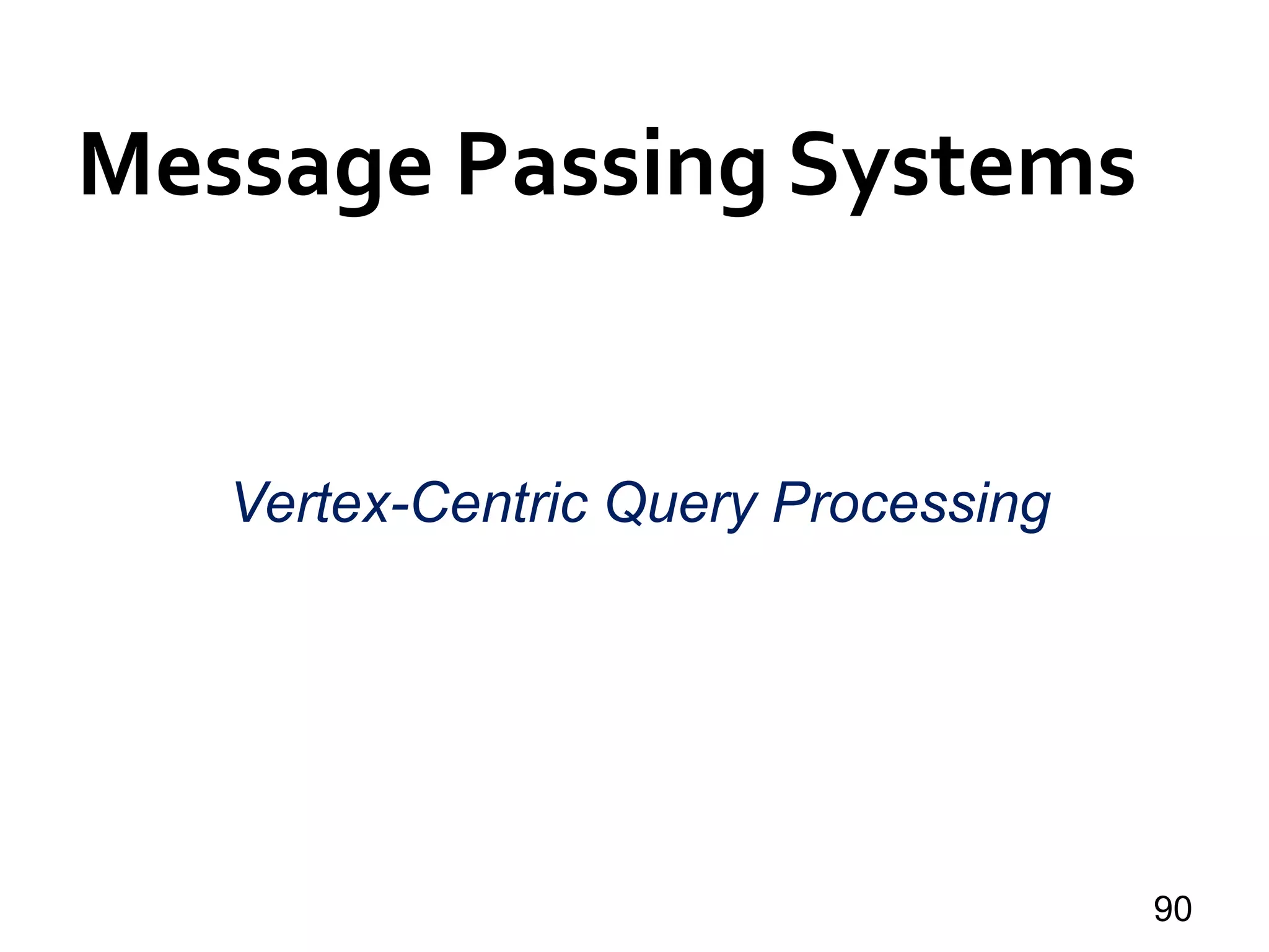 Message Passing Systems
90
Vertex-Centric Query Processing
 