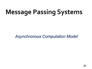 Message Passing Systems
87
Asynchronous Computation Model
 