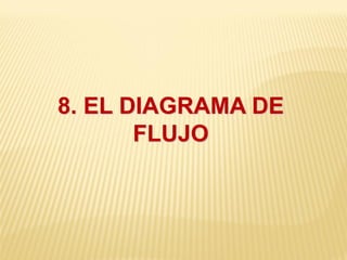 8. EL DIAGRAMA DE
FLUJO
 