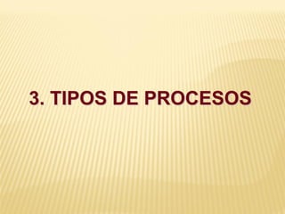 3. TIPOS DE PROCESOS
 
