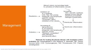 Management
Carter MJ, Lobo AJ, Travis SP. Guidelines for the management of inflammatory bowel disease in adults. Gut 2004; 53 Suppl 5: V1-V16
 