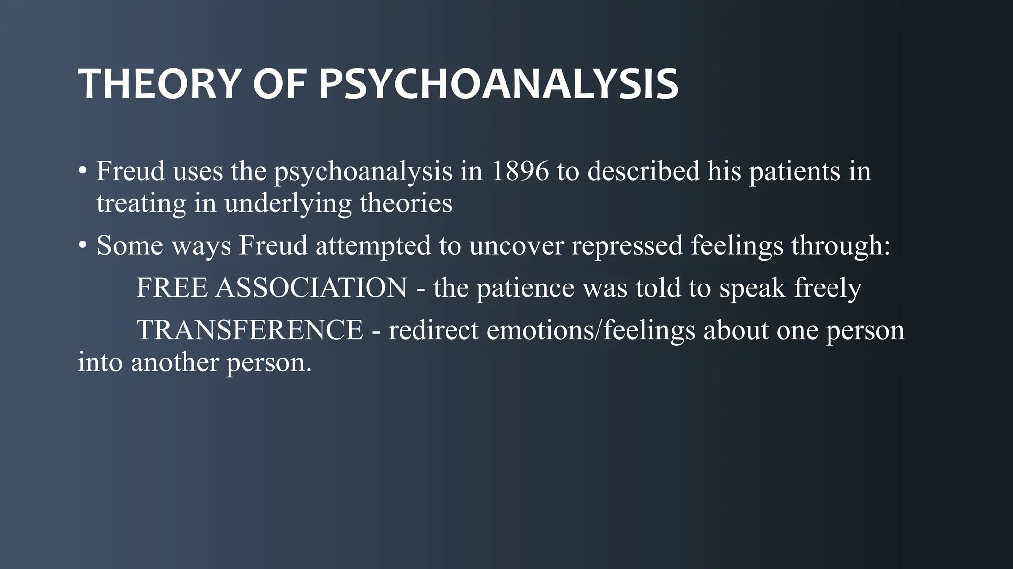 Sigmund freud theory of psychoanalysis pptx