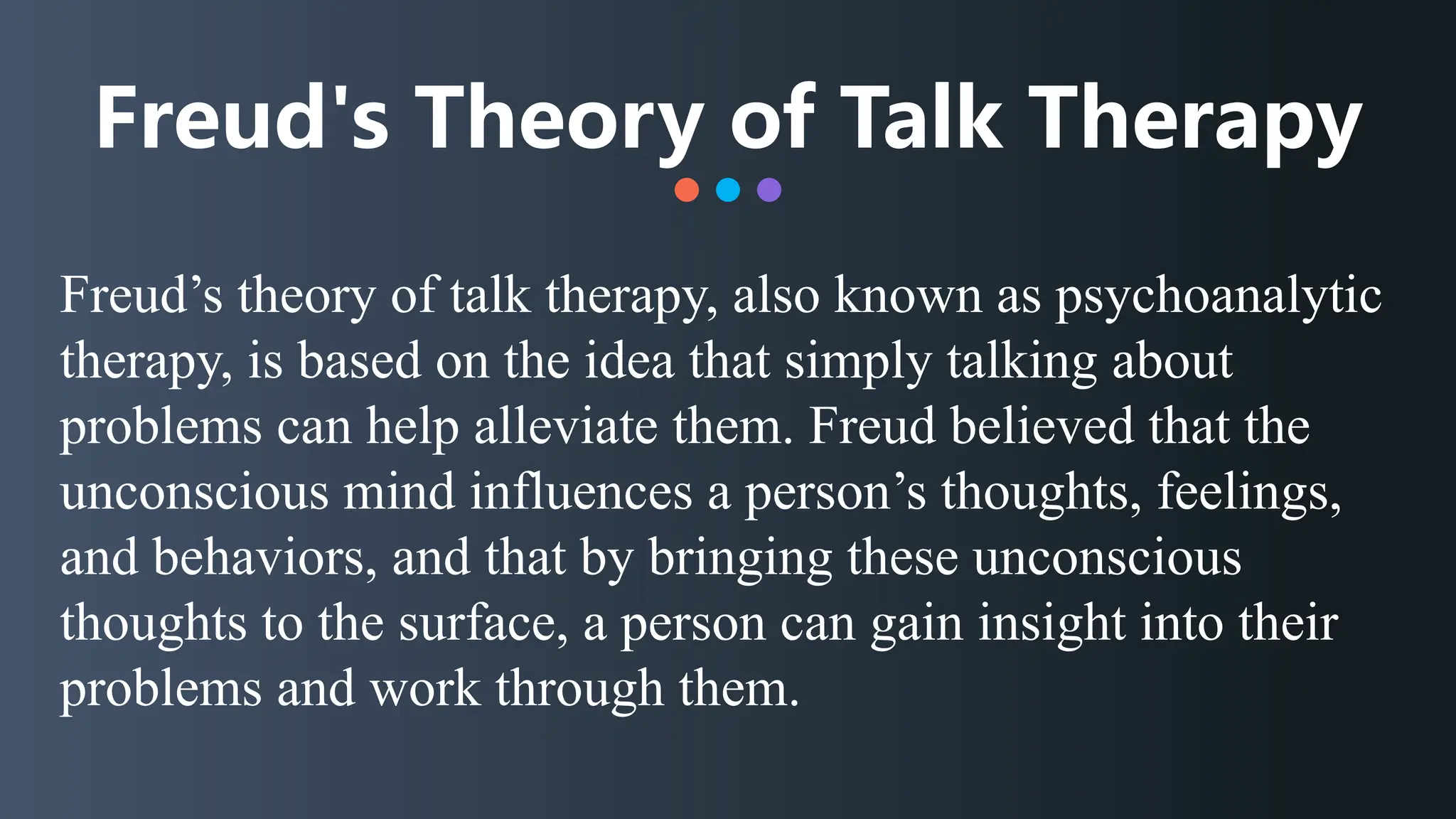 Sigmund Freud Theory Of Psychoanalysis