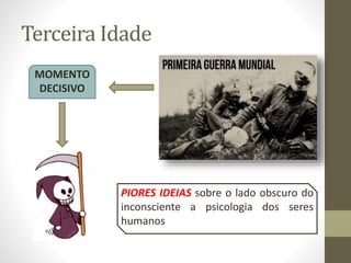 Terceira Idade
MOMENTO
DECISIVO
PIORES IDEIAS sobre o lado obscuro do
inconsciente a psicologia dos seres
humanos
 
