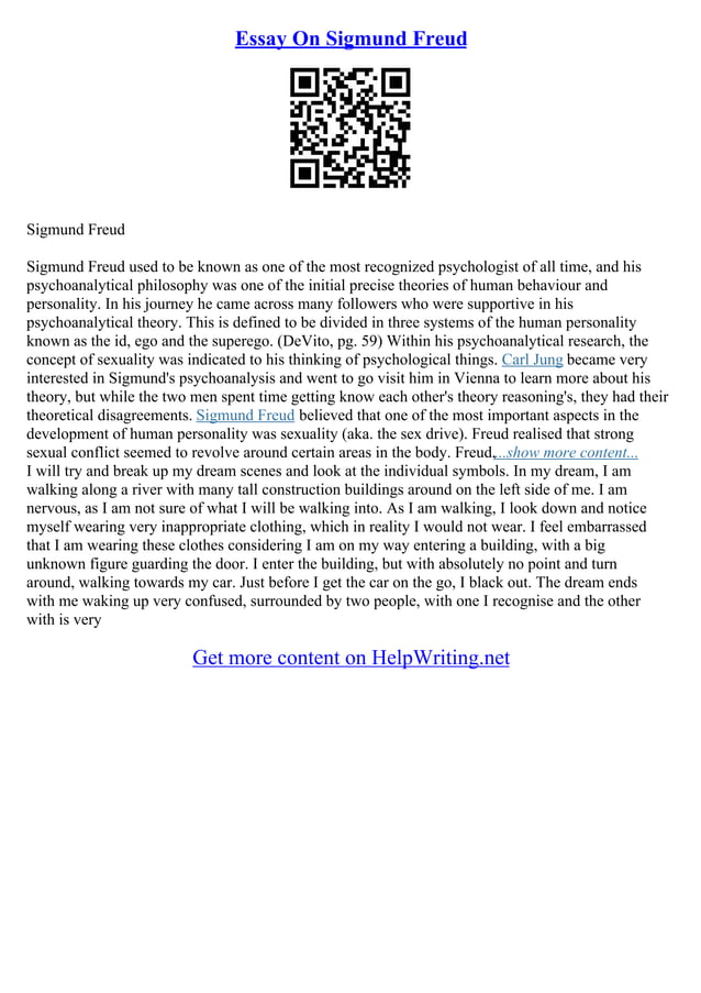 sigmund freud essay pdf