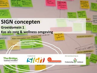 SIGN concepten Groeidomein 1 Kas als zorg & wellness omgeving In opdracht van Met mede financiering van 