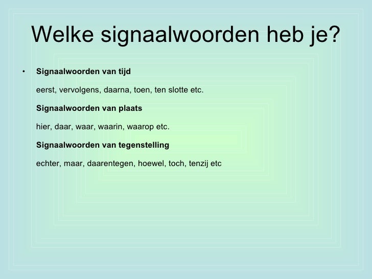 Signaalwoorden