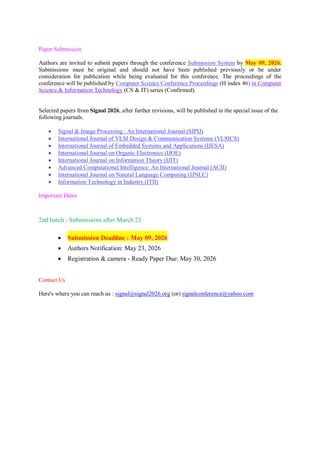 Conference Paper Image Processing 13th International Conference on Signal and Image Processing (Signal ...