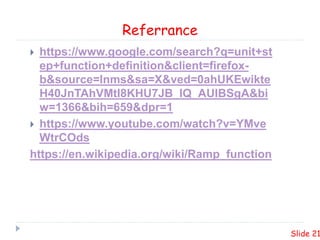 PLOTTING UNITE STEP AND RAMP FUNCTION IN MATLAB | PPT