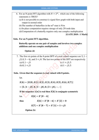 PROF. HITESH DHOLAKIYA ENGINEERING FUNDA
SIGNAL AND SYSTEMS
E
n
g
i
n
e
e
r
i
n
g
F
u
n
d
a
 