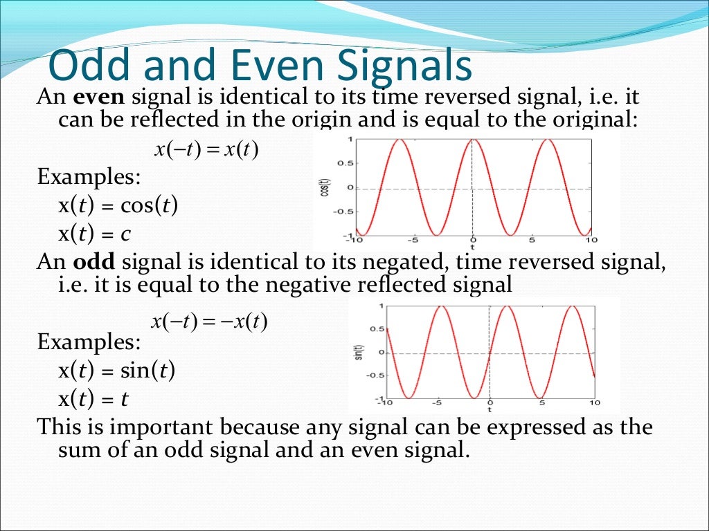 Signal classification of signal