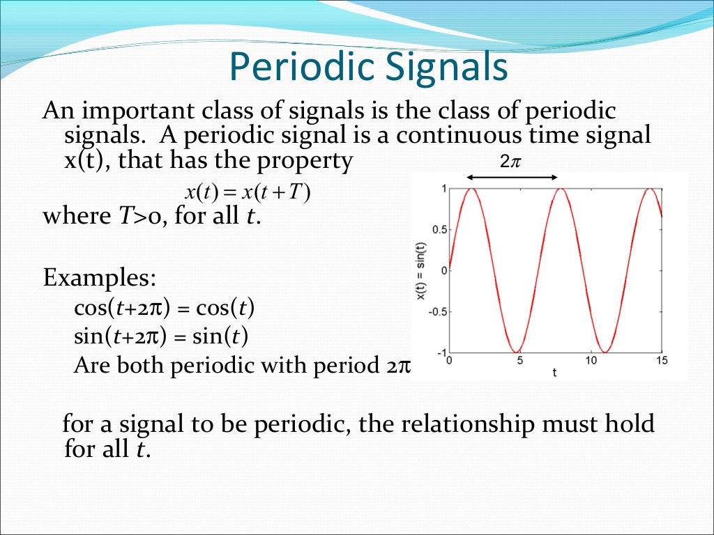 Signal classification of signal