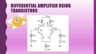 DIFFERENTIAL AMPLIFIER USING
TRANSISTORS
28
 