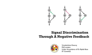 Signal Discrimination
Through A Negative Feedback
Vimalathithan Devaraj
PhD student
Under the guidance of Dr. Biplab Bose
IIT Guwahati
 