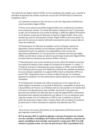 Aux termes de son rapport spécial 19/2022, la Cour européenne des comptes, qui a examiné la
procédure de passation des con...