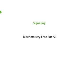 Signaling
Biochemistry Free For All
 