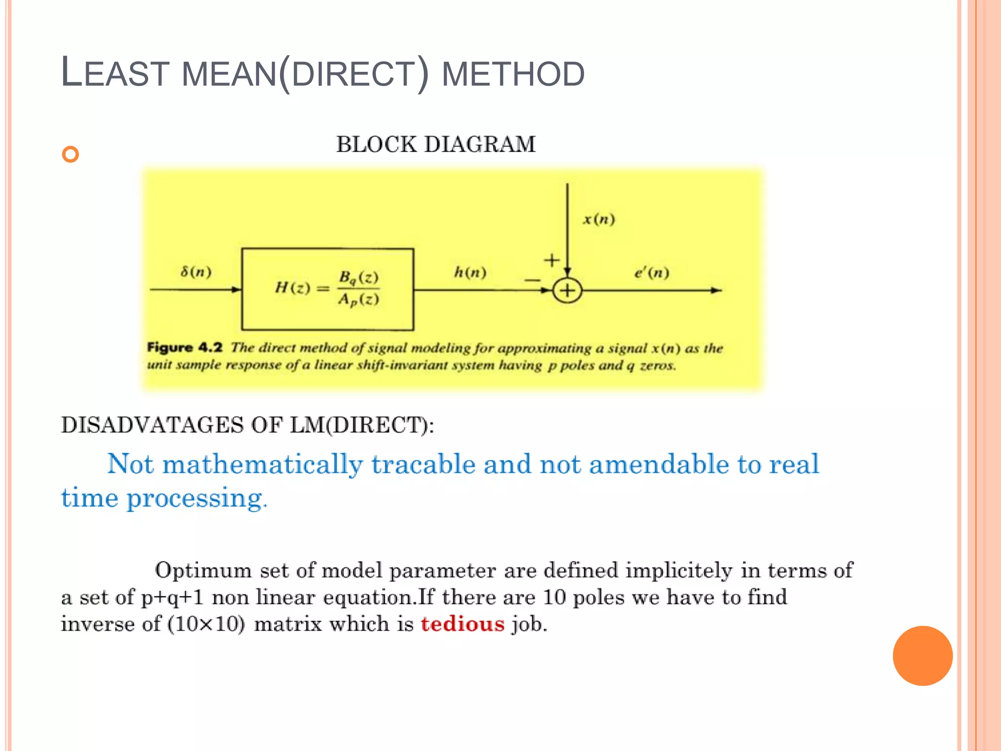 LEAST MEAN(DIRECT) METHOD

 