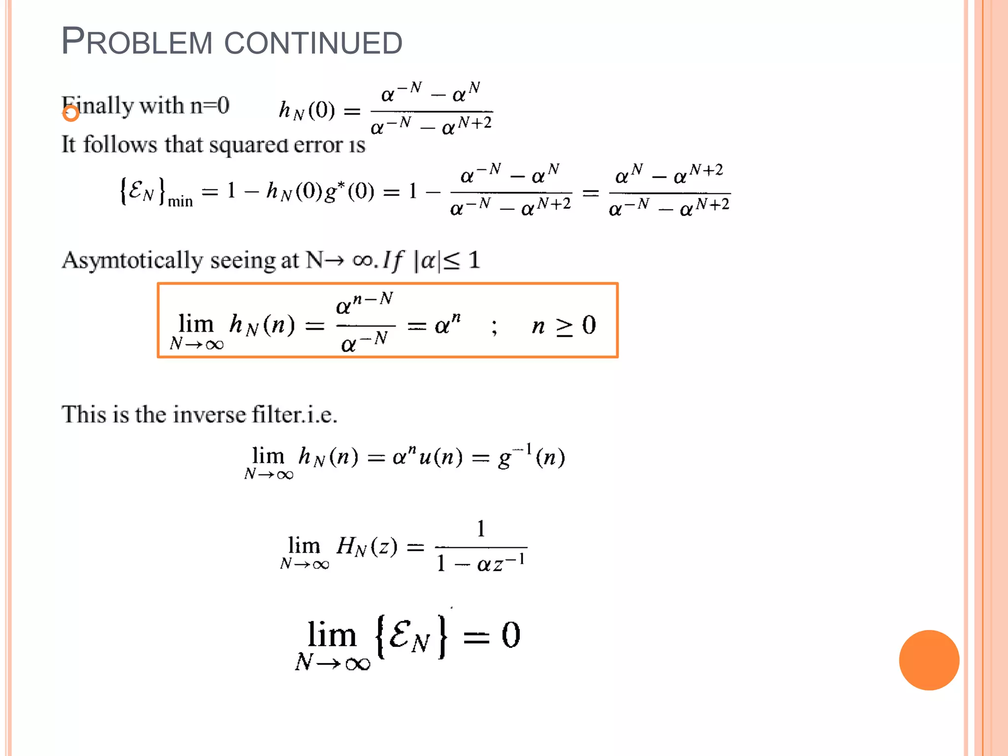 PROBLEM CONTINUED

 