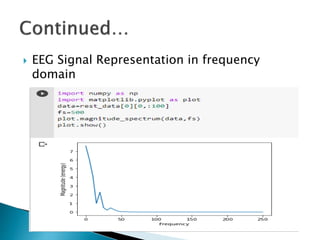  EEG Signal Representation in frequency
domain
 