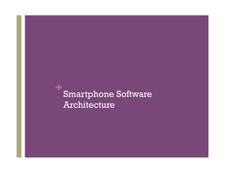 +Smartphone Software
Architecture
 