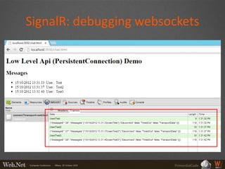 SignalR: debugging websockets




                        PrimordialCode
 
