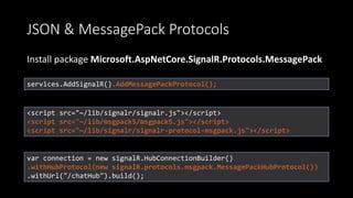 Signalr Messagepack Fancy Features in Asp.Net Core SignalR | PDF