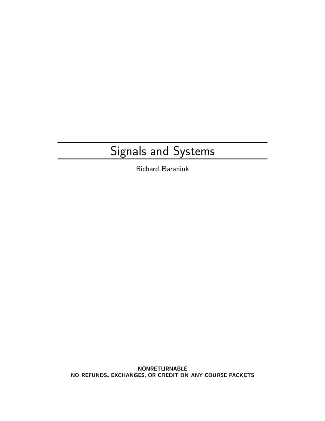 Signals And Systems | PPT