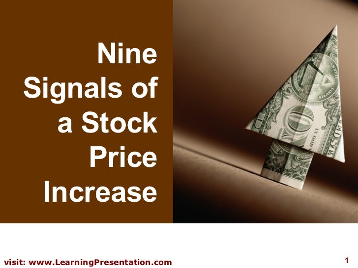 Signals of a Stock Price Increase
