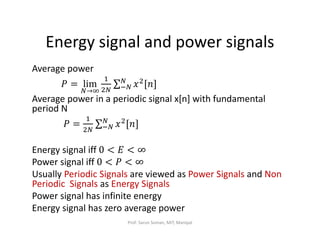 Different Power Signals Signals and systems-1 | PDF
