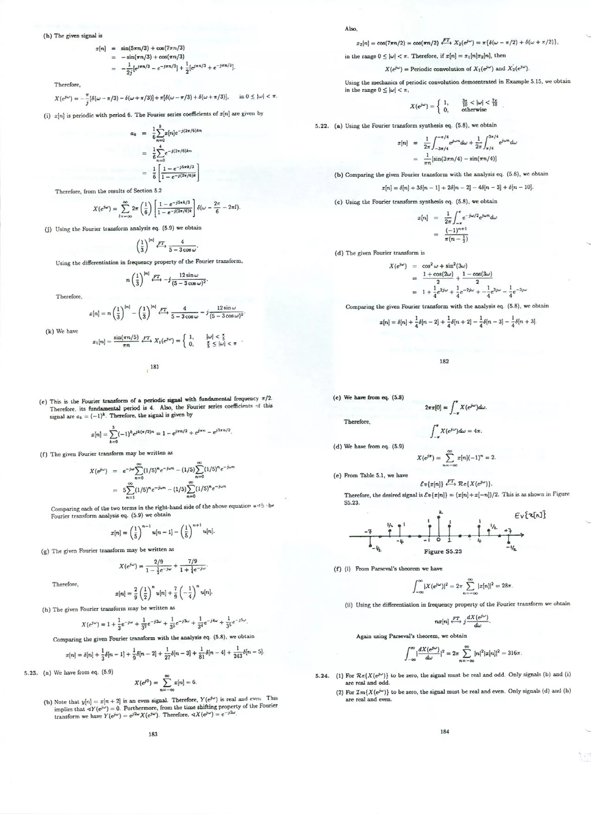 Signals and systems 2e oppenheim solutions | PDF