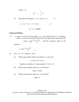 Signals and systems analysis using transform methods and matlab 3rd ...