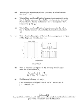 Signals and systems analysis using transform methods and matlab 3rd ...