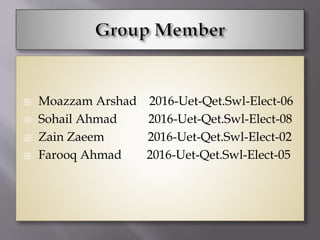  Moazzam Arshad 2016-Uet-Qet.Swl-Elect-06
 Sohail Ahmad 2016-Uet-Qet.Swl-Elect-08
 Zain Zaeem 2016-Uet-Qet.Swl-Elect-02
 Farooq Ahmad 2016-Uet-Qet.Swl-Elect-05
 