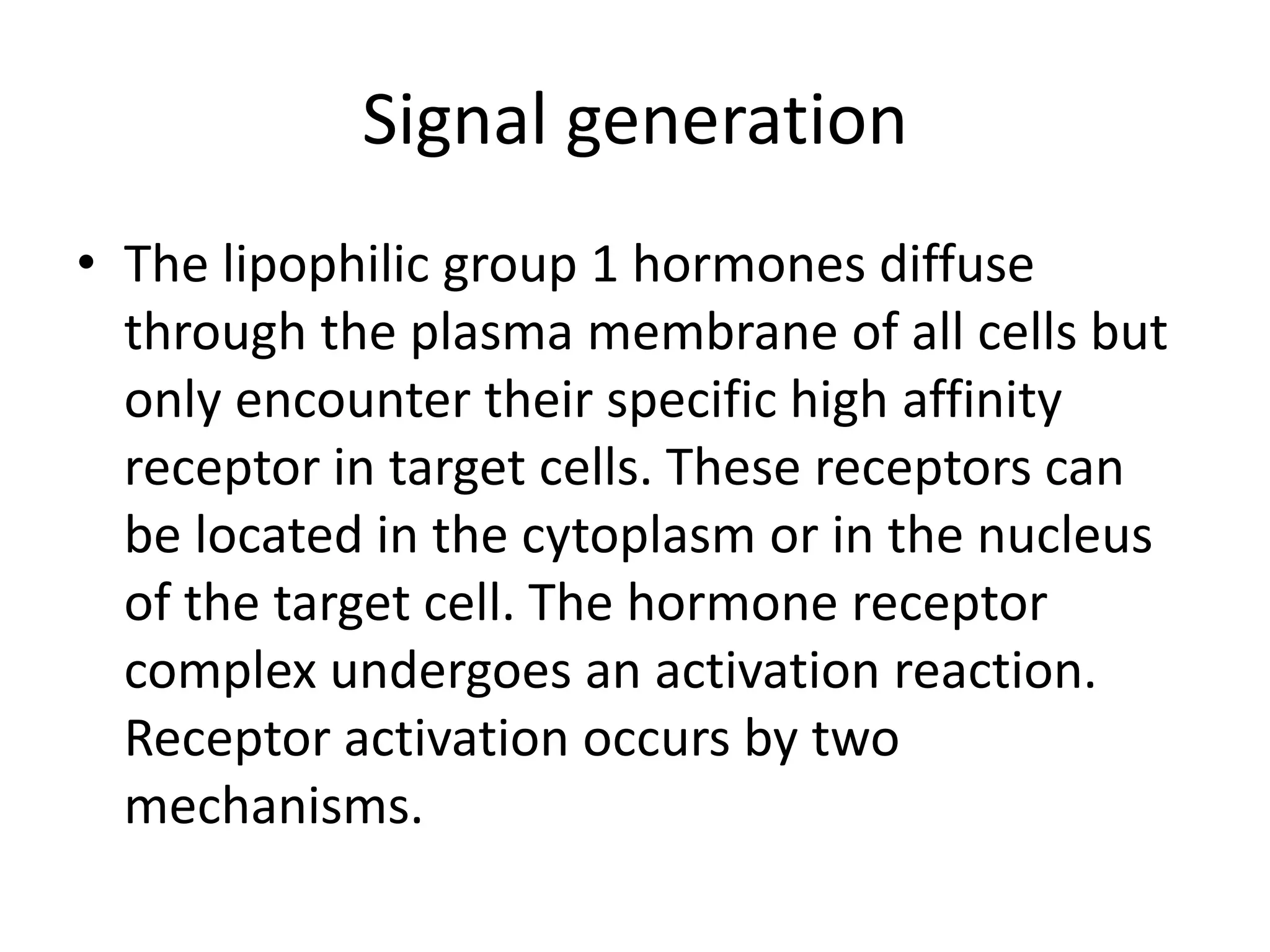 Signal transduction and hormone receptor complex | PPTX