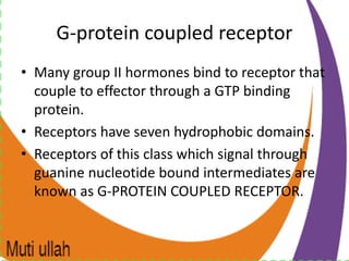 Signal transduction and hormone receptor complex | PPTX