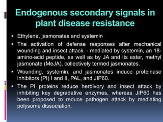 Signal transduction in plant defence responses | PPTX