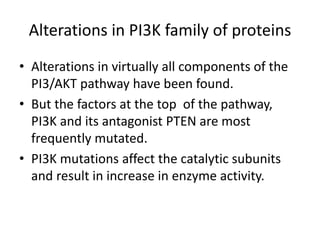 Signal transduction proteins and pathways in oncogenesis | PPTX