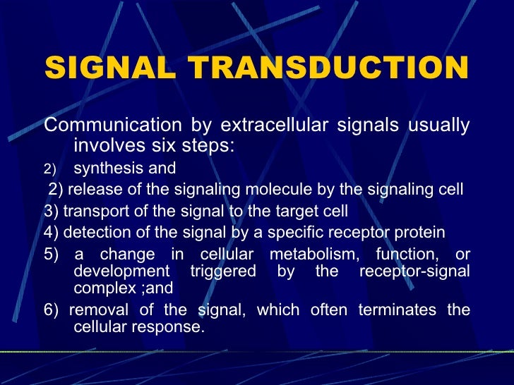 Signal Transduction Revised