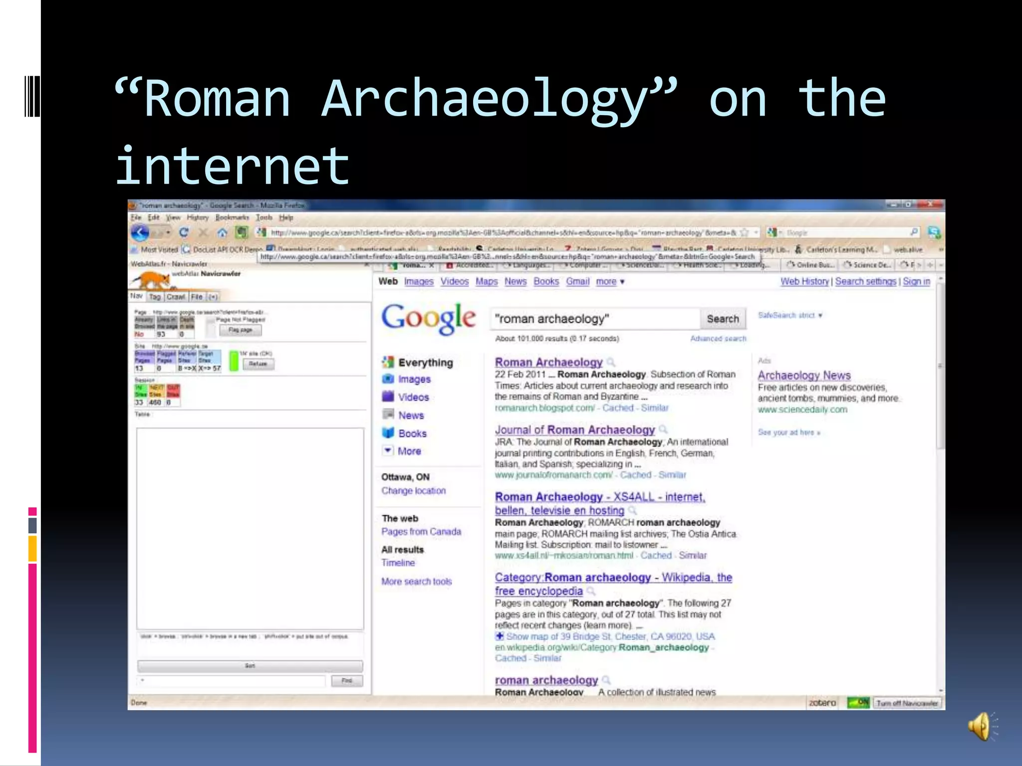 “Roman Archaeology” on the internet