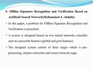 Signature recognition | PPTX