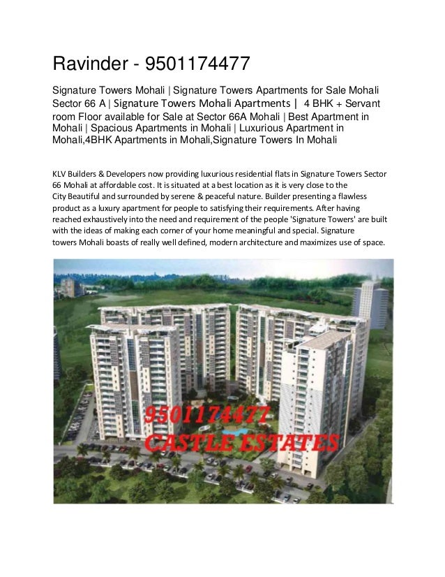 Signature towers mohali, luxurious,spacious apartment in sector 66 a mohali