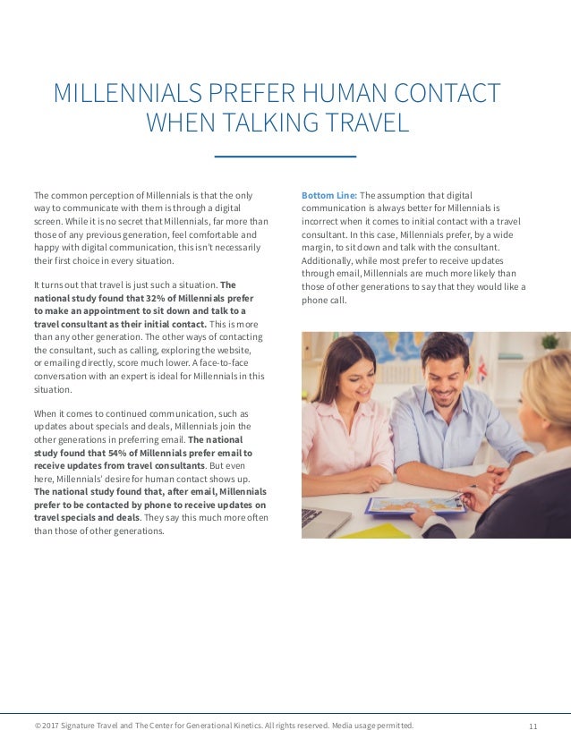 Signature Travel Network 2017 The new travel reality by Generation