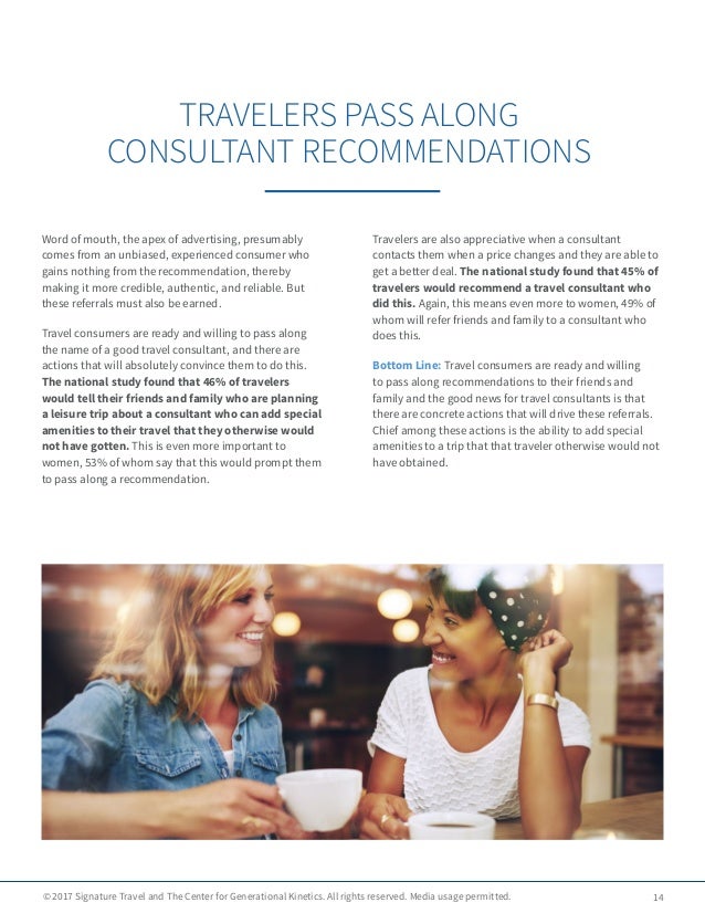 Signature Travel Network 2017 The new travel reality by Generation