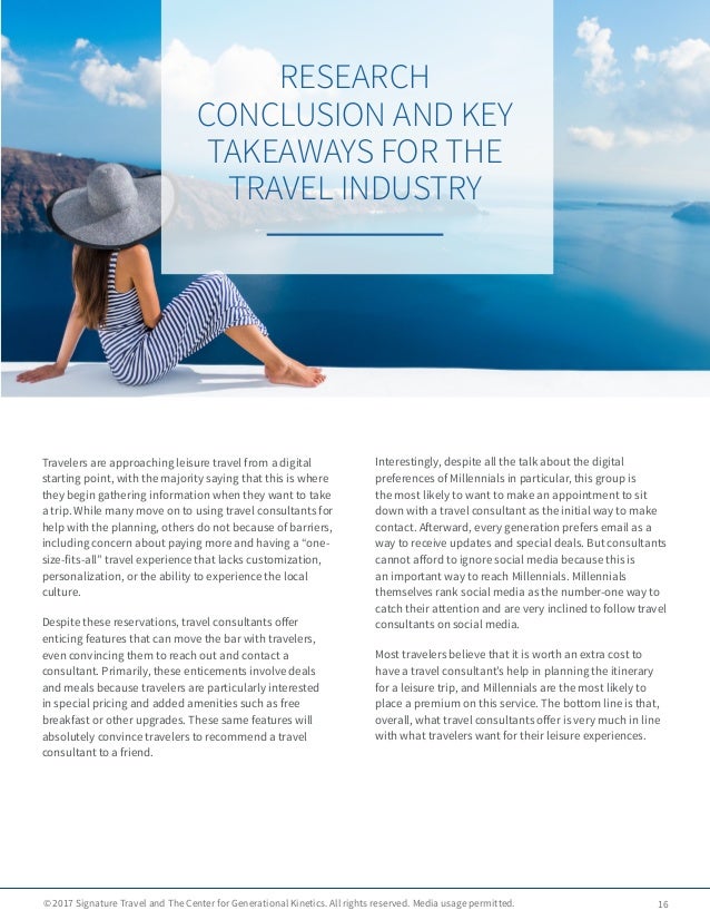 Signature Travel Network 2017 The new travel reality by Generation