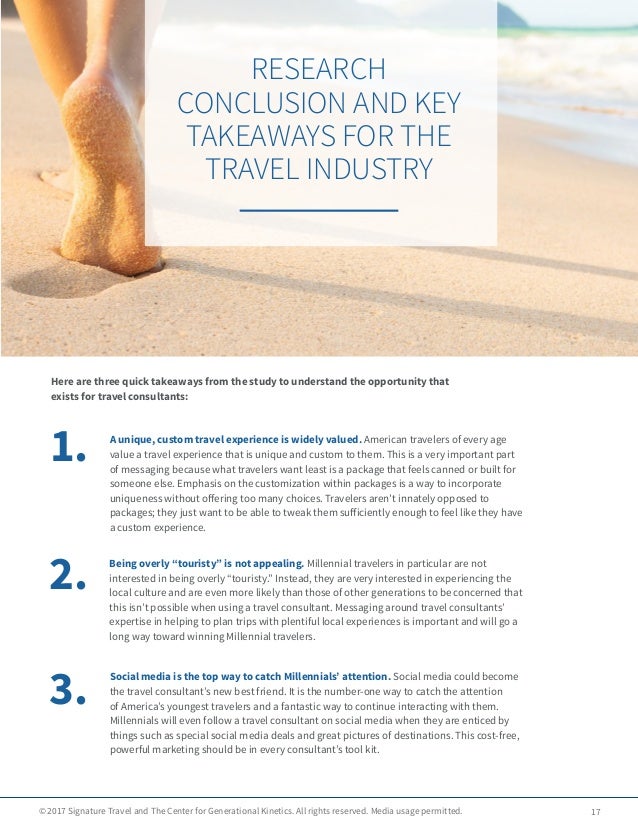 Signature Travel Network 2017 The new travel reality by Generation